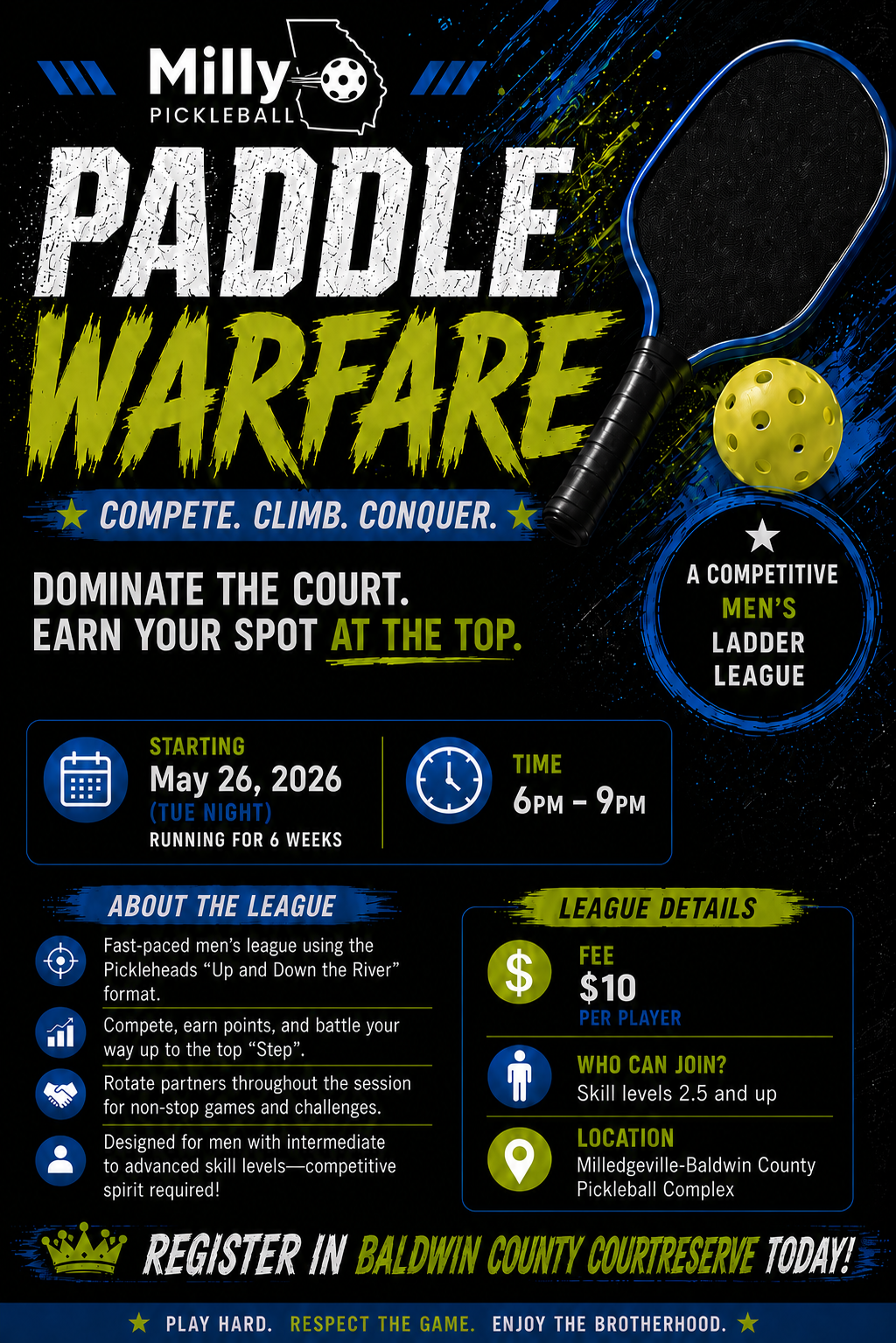 Paddle Warfare Flyer
